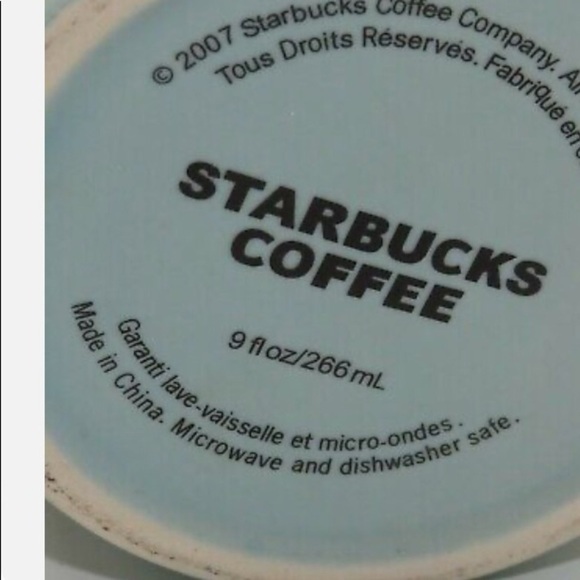 Baby blue STARBUCKS mocha ceramic mug 2007 - Picture 4 of 4